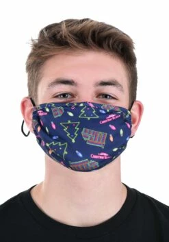 UK Halloween Sales Shop -Disguise Shop adult neon allover print christmas vacation face mask alt 1