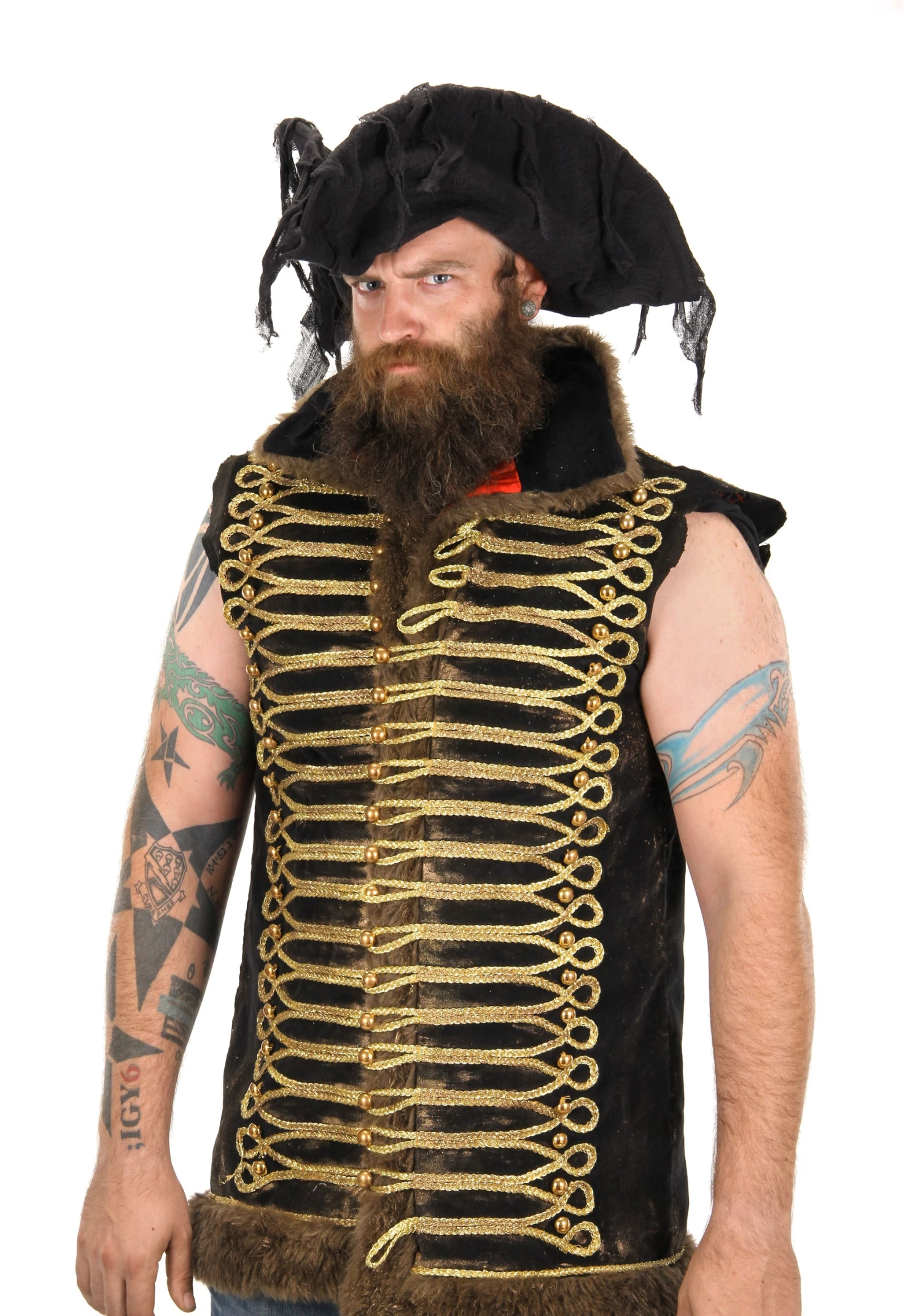 Ghost Pirate Adult Costume Hat 4 Ghost Pirate Adult Costume Hat - Image 2