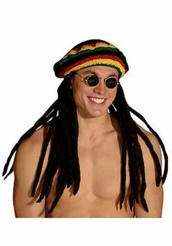 Rasta Hat With Dreadlocks