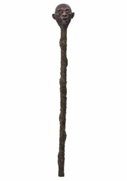 Creepy Shrunken Head Voodoo Staff