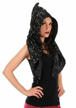 Wizard Alchemy Hood Black And Stars